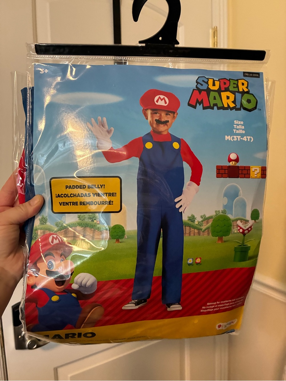 nwt super mario Nintendo Kids Superhero Costume in Red and Blue - 3T/4T toddler